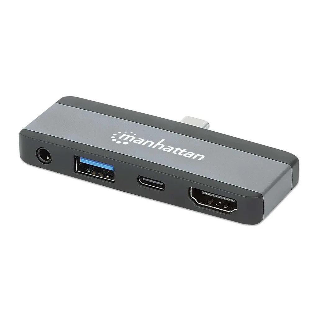 20250327161504_manhattan_usb_c_docking_station_me_hdmi_4k_pd_190404.jpeg Manhattan USB-C Docking Station με HDMI 4K PD Γκρι (190404) - Image 1