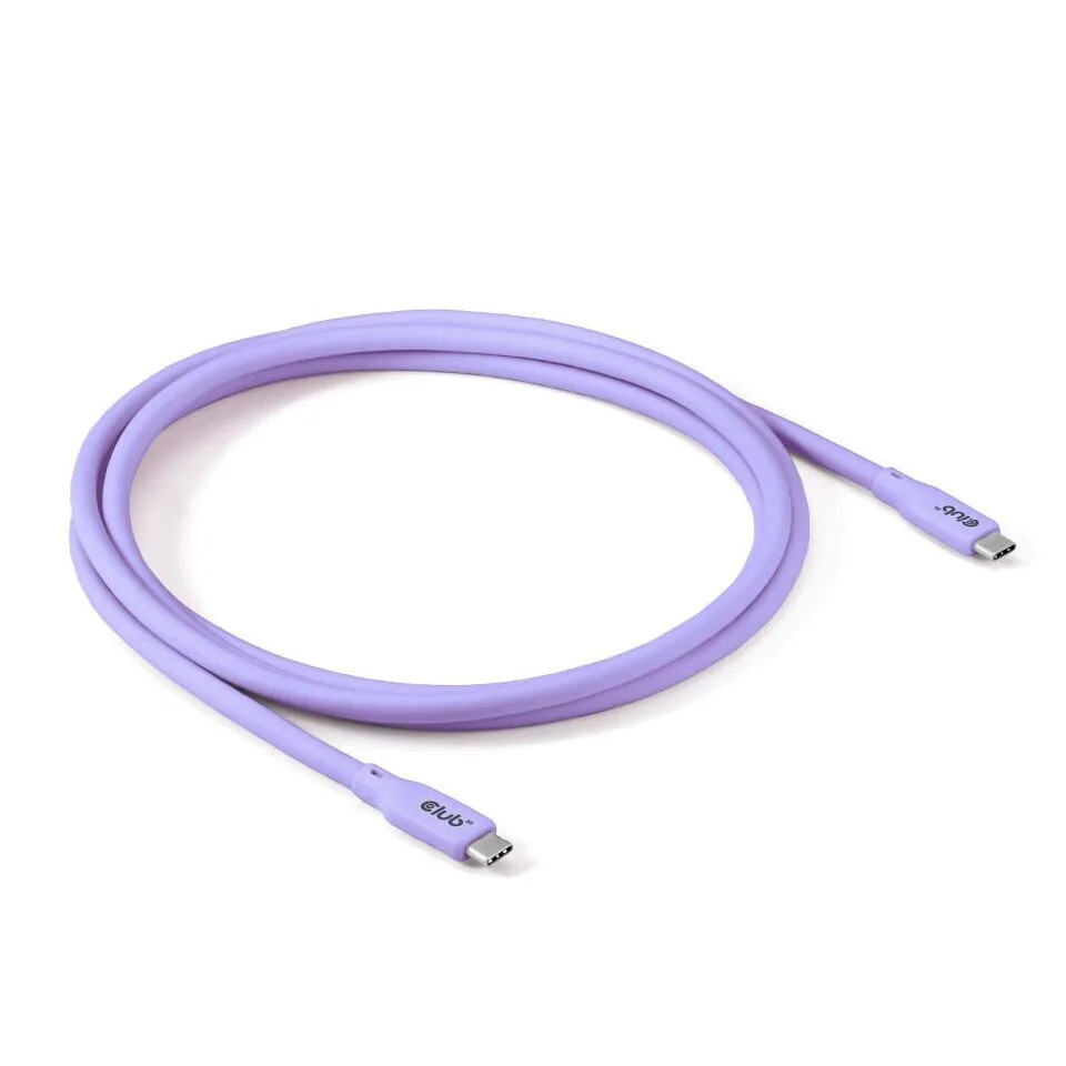 Club3D USB 2.0 Cable USB-C male - USB-C 240W PD Μωβ 2m - Image 1