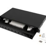 Lanberg Οπτικό Patch Panel για Rack 1U 19" 24 Θυρών Μαύρο FOP1-12SS-LDB