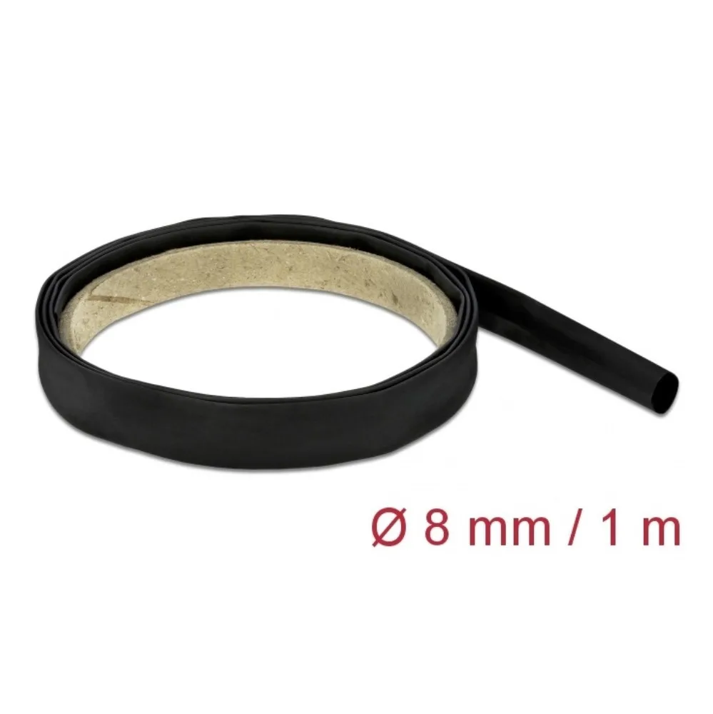 20250331124659_delock_heat_shrink_tube_1m_x_8mm_ratio_2_1_black_18973.jpeg Delock Heat Shrink Tube 1m X 8mm Ratio 2:1 Black 18973 - Image 1