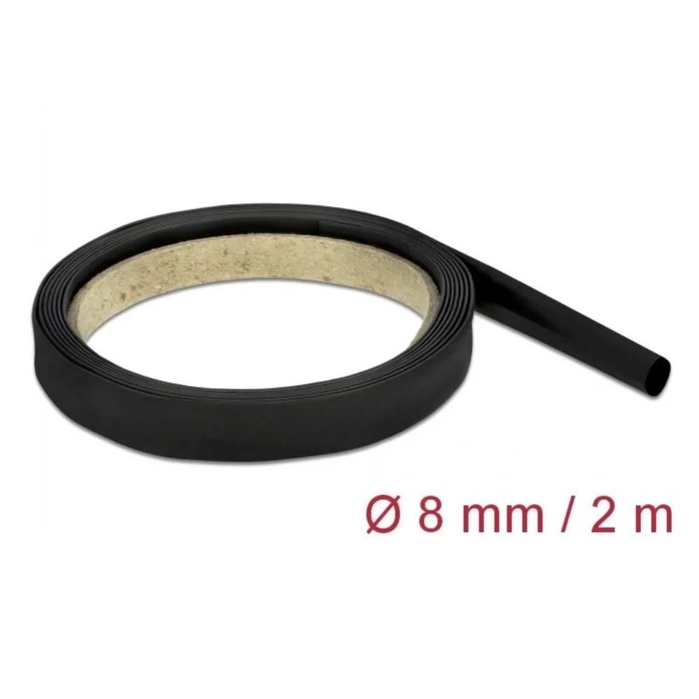 20250331124700_delock_heat_shrink_tube_5m_x_8mm_ratio_2_1_black_18937.jpeg Delock Heat Shrink Tube 5m X 8mm Ratio 2:1 Black 18937 - Image 1