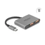 DeLock Hub 3 Θυρών USB 3.0 με σύνδεση USB-A Γκρι 64337