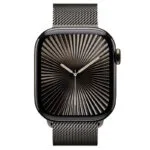 Apple Watch Series 10 Cellular Titanium 42mm Αδιάβροχο με eSIM και Παλμογράφο (Slate Titanium με Slate Milanese Loop)
