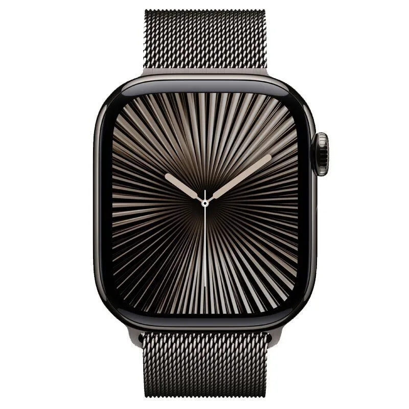 Apple Watch Series 10 Cellular Titanium 42mm Αδιάβροχο με eSIM και Παλμογράφο (Slate Titanium με Slate Milanese Loop) - Image 1