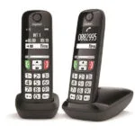 Gigaset E270 Ασύρματο Τηλέφωνο Duo με Ελληνικό Μενού Μαύρο