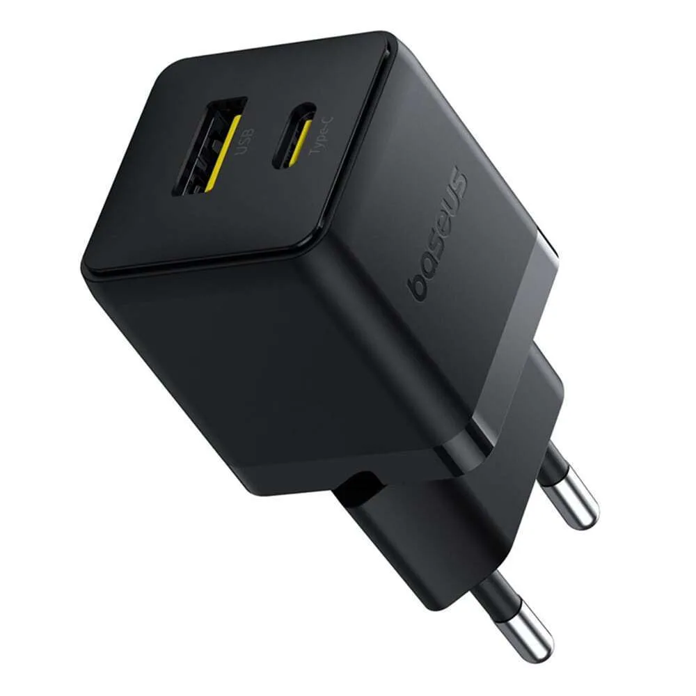 Baseus Φορτιστής Χωρίς Καλώδιο με Θύρα USB-A και Θύρα USB-C 30W Μαύρος (Palm) - Image 1