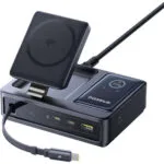 Baseus Βάση Φόρτισης με Θύρα USB-A και 2 Θύρες USB-C και Καλώδιο USB-C 140W σε Μαύρο χρώμα (Nomos)