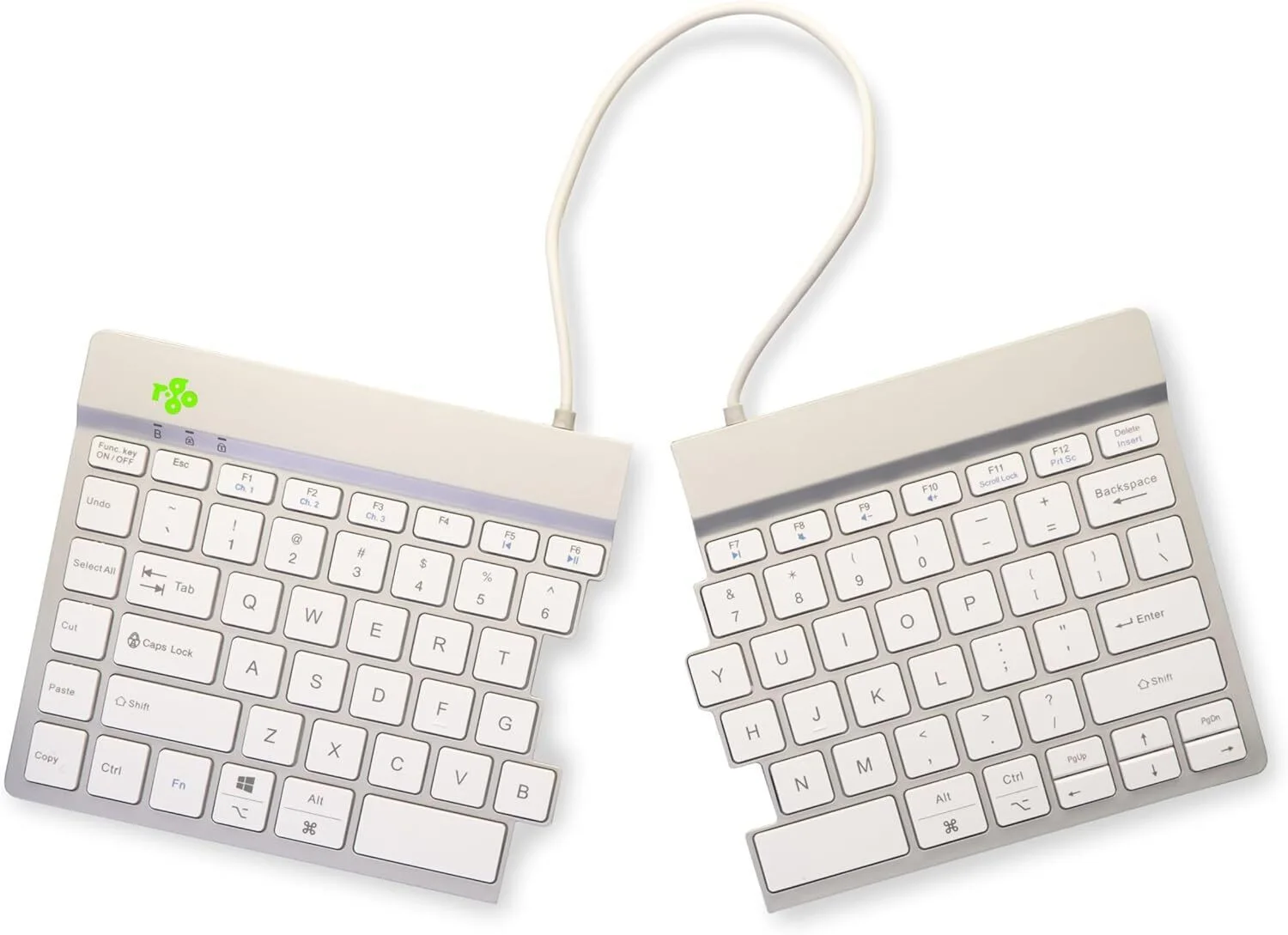R-Go Tools Split Ασύρματο Bluetooth Πληκτρολόγιο International English Λευκό - Image 1