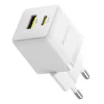 Baseus Φορτιστής Χωρίς Καλώδιο με Θύρα USB-A και Θύρα USB-C 20W Power Delivery / Quick Charge 3.0 Λευκός (Palm)