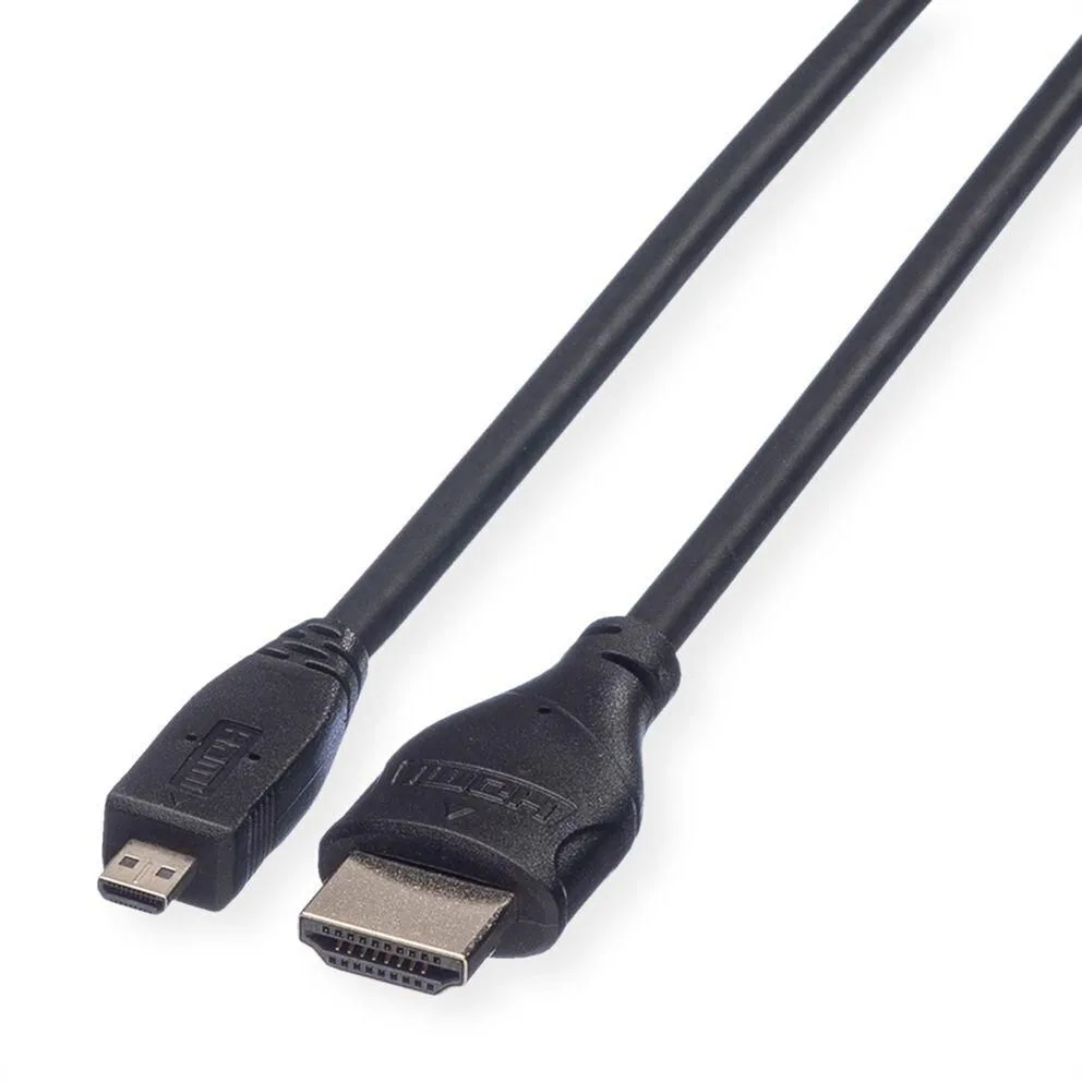 Roline High Speed HDMI 1.4 High Speed 1080p 120Hz Cable HDMI male - HDMI male 2m Μαύρο 11.04.5581 - Image 1
