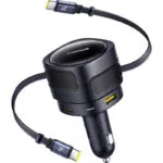 Baseus Enjoyment Max Φορτιστής Αυτοκινήτου 90W Γρήγορης Φόρτισης με Θύρες: 1xUSB 1xType-C μαζί με Καλώδιο Type-C Μαύρο Χρώμα C00035507121-03