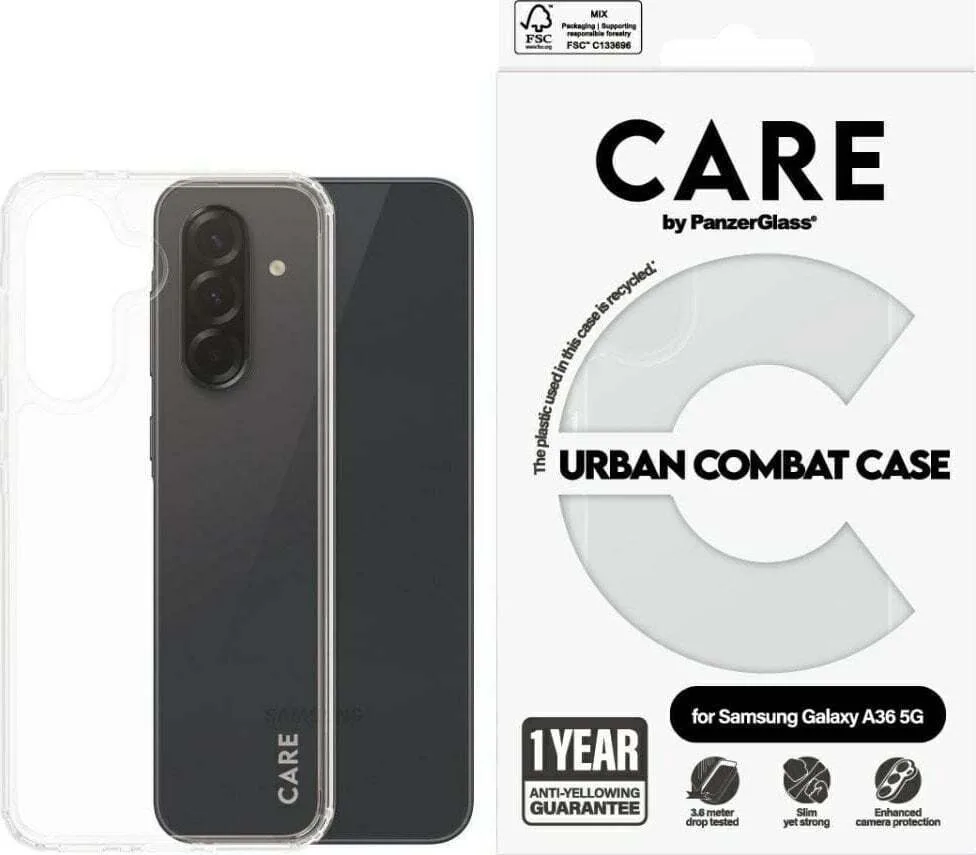 PanzerGlass Flagship Urban Combat Back Cover Σιλικόνης / Πλαστικό Διάφανο (Samsung A36 5G by PanzerGlass) CRRFUBCG38083 - Image 1