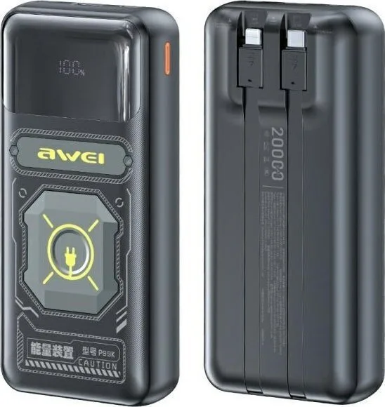 20250422124525_awei_p99k_power_bank_20000mah_22_5w_mayro.jpeg Awei P99K Power Bank 20000mAh 22.5W Μαύρο - Image 1