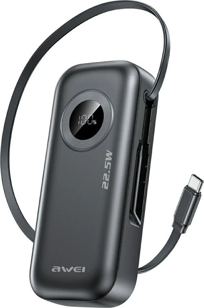 20250425124914_awei_pa_9_power_bank_10000mah_22_5w_mayro.jpeg Awei PA-9 Power Bank 10000mAh 22.5W Μαύρο - Image 1