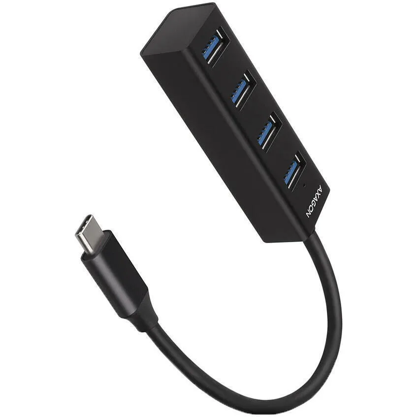 20250425155650_axagon_usb_3_2_hub_4_thyron_me_syndesi_usb_c_hue_m1c.jpeg Axagon Hub 4 Θυρών USB 3.2 με σύνδεση USB-C HUE-M1C - Image 1