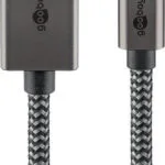 Goobay Braided USB 3.1 Cable USB-C male - USB-C / DisplayPort Μαύρο 2m 75708