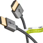 Goobay HDMI 2.1 Ultra High Speed 48Gbps 4K 120Hz HDR VRR Cable HDMI male - HDMI male 1m Γκρι 75757