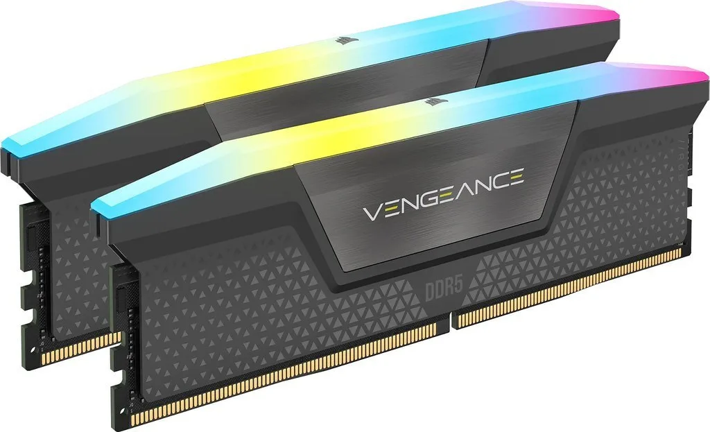 Corsair Vengeance RGB EXPO DDR5 32GB RAM με 2x16GB Modules και Ταχύτητα 6400 για Desktop CMH32GX5M2B6400Z32 - Image 1