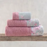 Rythmos Σετ Πετσέτες Μπάνιου 3τμχ Springtime 250-204-2810 Πράσινο Βάρους 500gr/m²