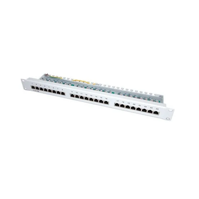 Patch Panel Roline 26.99.0329 19" Rack 24 Ports Shielded Cat 5e Class D Eia Tia 568b Light Gray - Image 1
