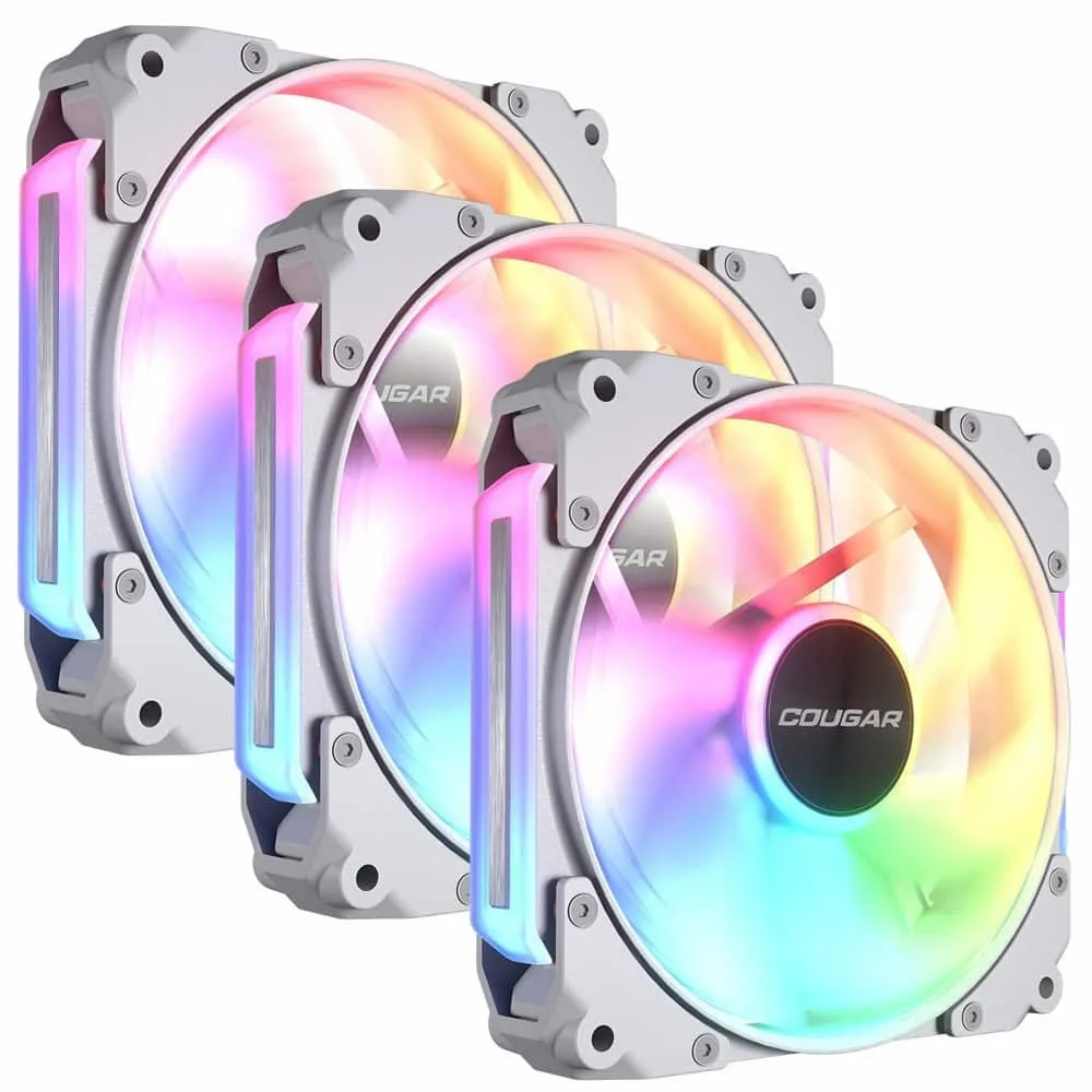 Cougar Apolar 120 Case Fan (2200rpm / 75.38cfm) με ARGB Φωτισμό και Σύνδεση 3-Pin / 4-Pin PWM 3τμχ Λευκό - Image 1