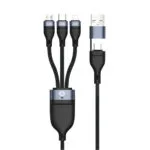 Conceptronic Regular USB to Lightning / Type-C / micro USB Cable Μαύρο 1.5m (ETTA05B15)