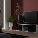 Έπιπλο Τηλεόρασης Soho 140 Λευκό/Μαύρο Μ140xΠ37xΥ43cm