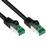 Alcasa S/FTP Cat.6a (Gigabit) Καλώδιο Δικτύου Ethernet εξωτερικού χώρου 10m Μαύρο