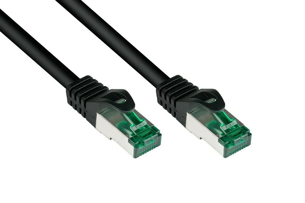 Alcasa S/FTP Cat.6a (Gigabit) Καλώδιο Δικτύου Ethernet εξωτερικού χώρου 10m Μαύρο - Image 1
