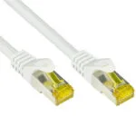 Alcasa S/FTP Cat.7 (10Gbps) Καλώδιο Δικτύου Ethernet 0.15m Λευκό