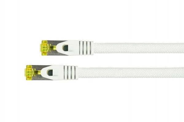 Python Flat S/FTP Cat.7 (10Gbps) Καλώδιο Δικτύου Ethernet 2m Λευκό 8070PY-020W - Image 1