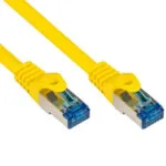 Alcasa S/FTP Cat.6a (Gigabit) Καλώδιο Δικτύου Ethernet 1.5m Κίτρινο