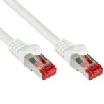 Alcasa S/FTP Cat.6 (Gigabit) Καλώδιο Δικτύου Ethernet 0.25m Λευκό