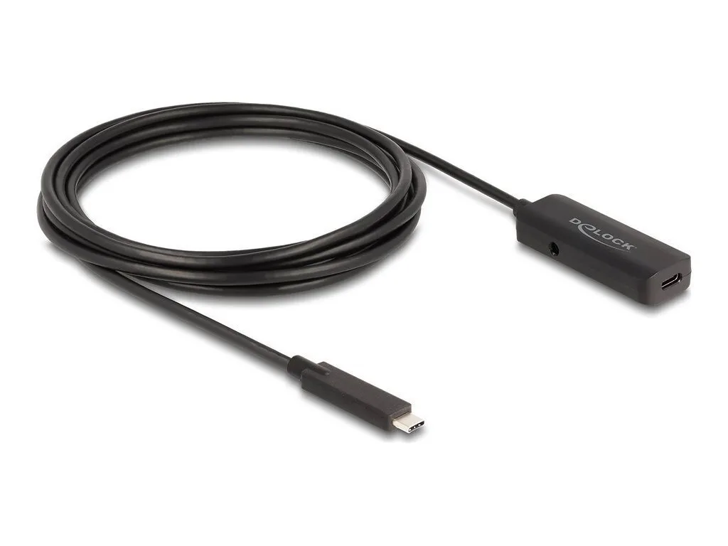 20250528113858_delock_usb_2_0_cable_usb_c_male_usb_c_usb_c_female_5m_80028.jpeg DeLock USB 2.0 Cable USB-C male - USB-C female Μαύρο 5m 80028 - Image 1