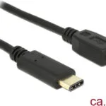 DeLock USB 2.0 Cable USB-C male - mini USB-B Μαύρο 2m 83336