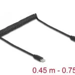 DeLock USB 2.0 Cable USB-C male - USB-C Μαύρο 0.45m 90369