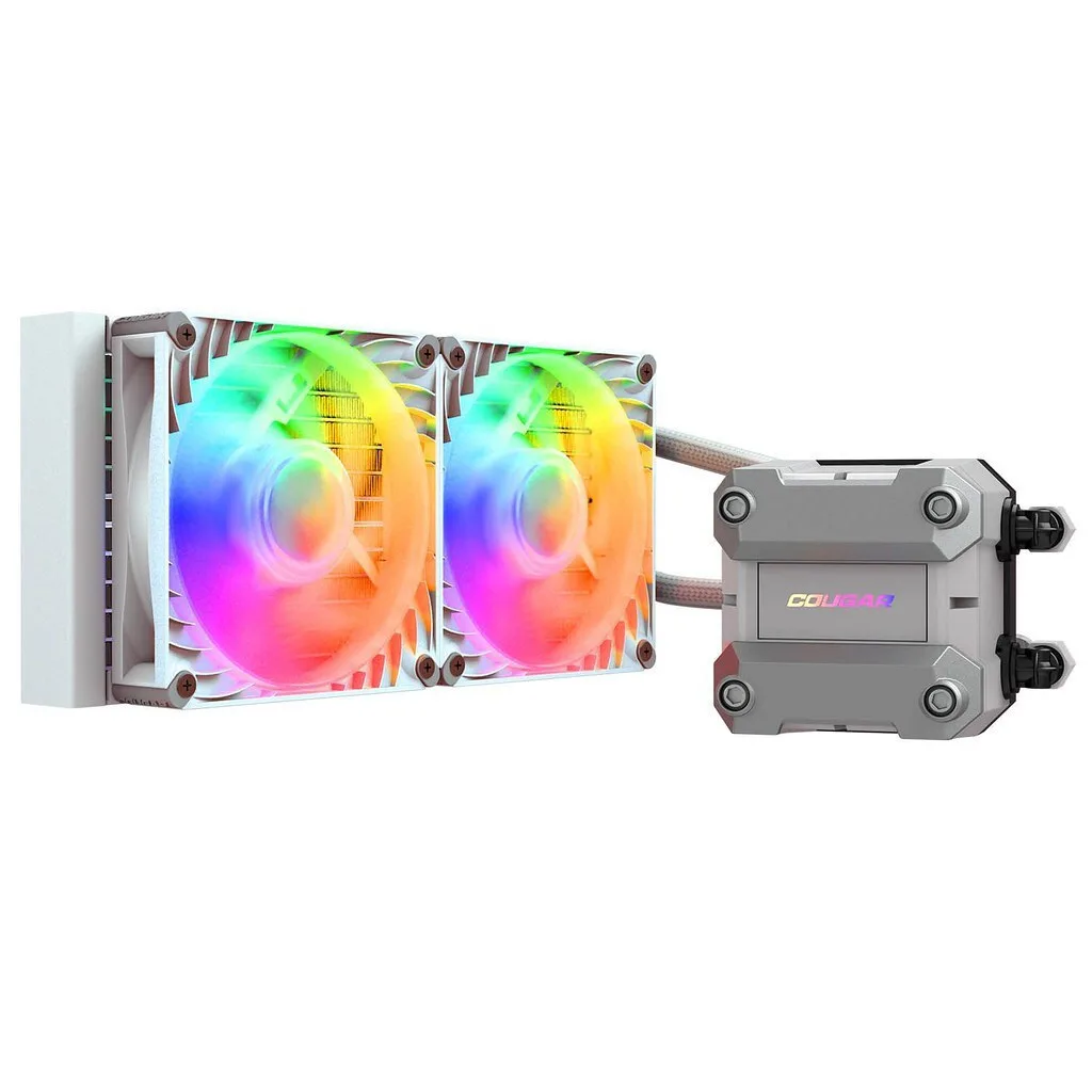 Cougar Poseidon Ultra 240 Υδρόψυξη AIO CPU με 2 Ανεμιστήρες 120mm και RGB Φωτισμό Λευκή - Image 1