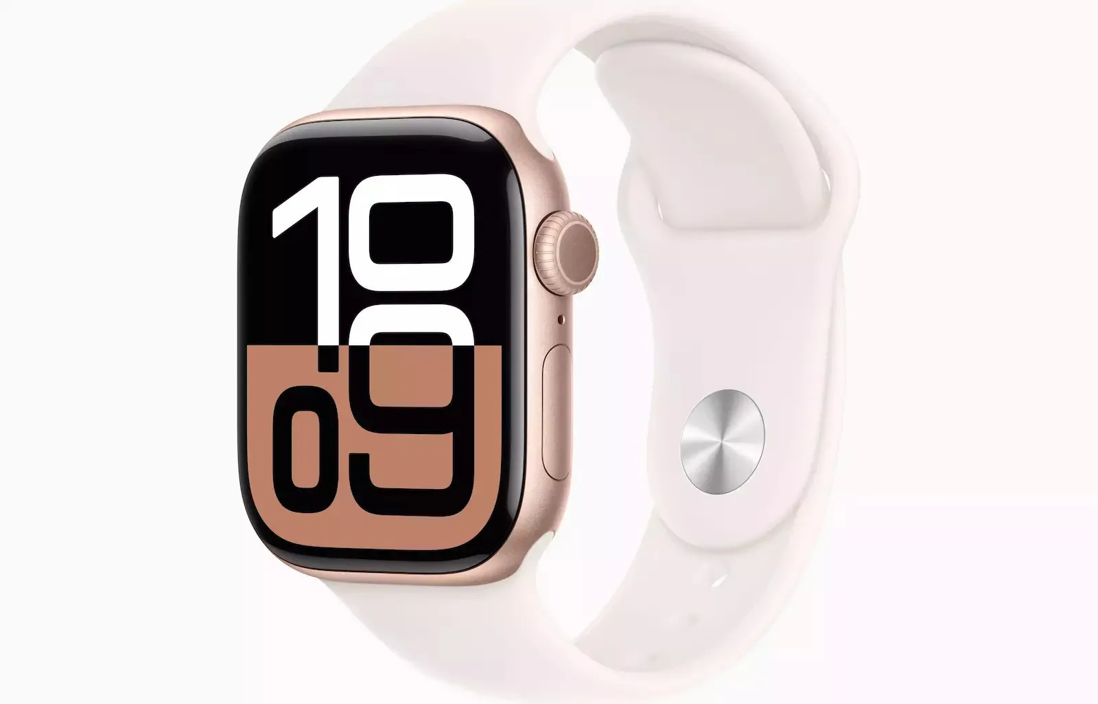 Apple Watch Series 10 Cellular Aluminium 42mm Αδιάβροχο με eSIM και Παλμογράφο (Rose Gold με Light Blush Sport Band (M/L) - M/L) - Image 1