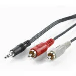 Roline Καλώδιο Ήχου 3.5mm male - RCA male Μαύρο 1.5m με Επίχρυσους Ακροδέκτες 11.99.4341