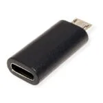 Roline Adapter 12.99.3192 From Usb Micro B M To Usb Type-c F Black