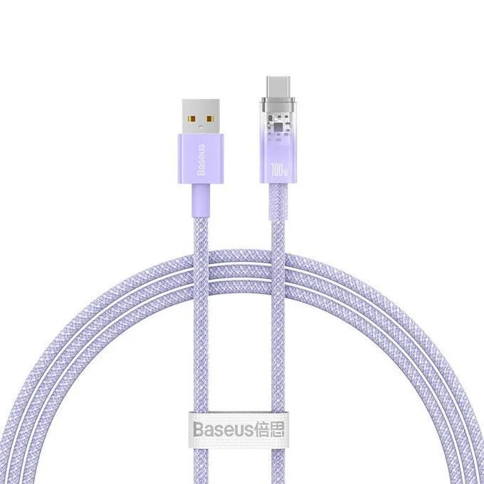 20250530102743_baseus_explorer_cable_cats010405_usb_a_m_to_usb_c_m_1m_100w_purple.jpeg Baseus Explorer Cable Cats010405 Usb A M To Usb C M 1m 100w Purple - Image 1