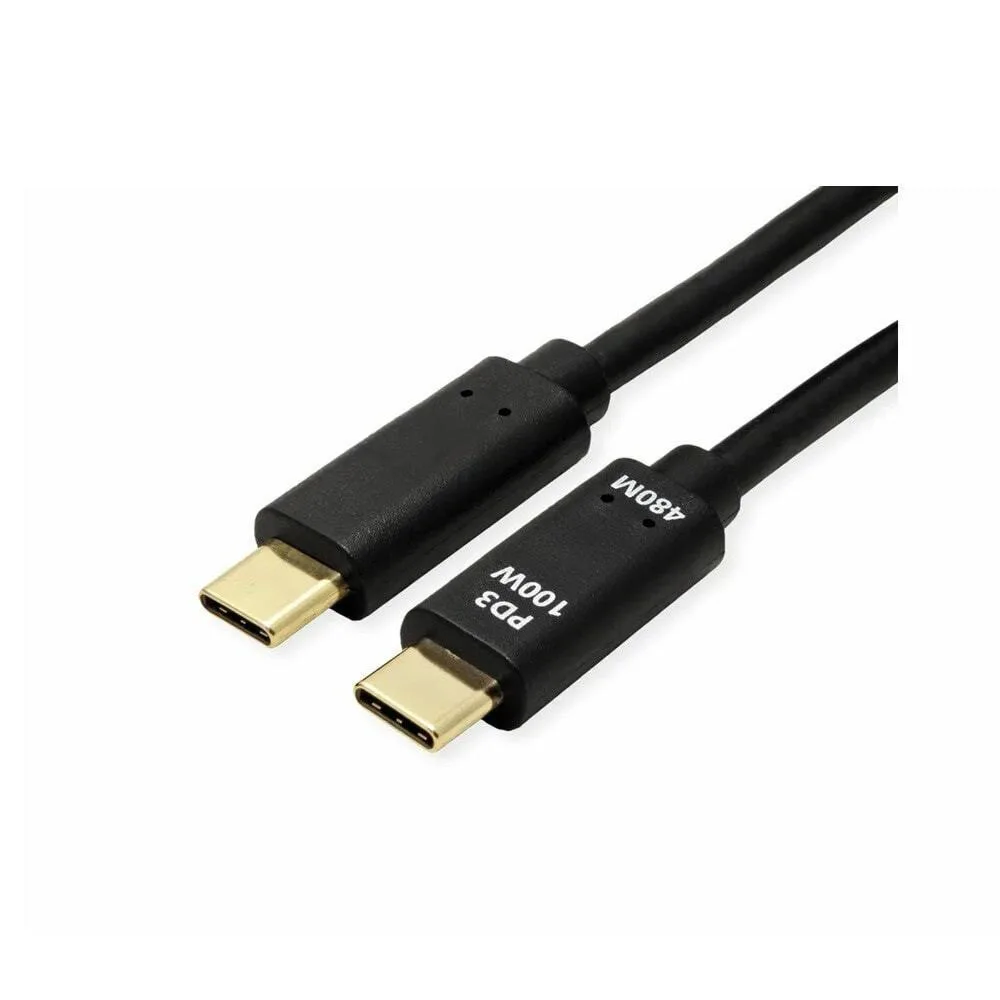 20250530103027_roline_usb_2_0_cable_usb_c_male_usb_c_100w_mayro_2m_11_99_8309.jpeg Roline USB 2.0 Cable USB-C male - USB-C 100W PD Μαύρο 2m 11.99.8309 - Image 1