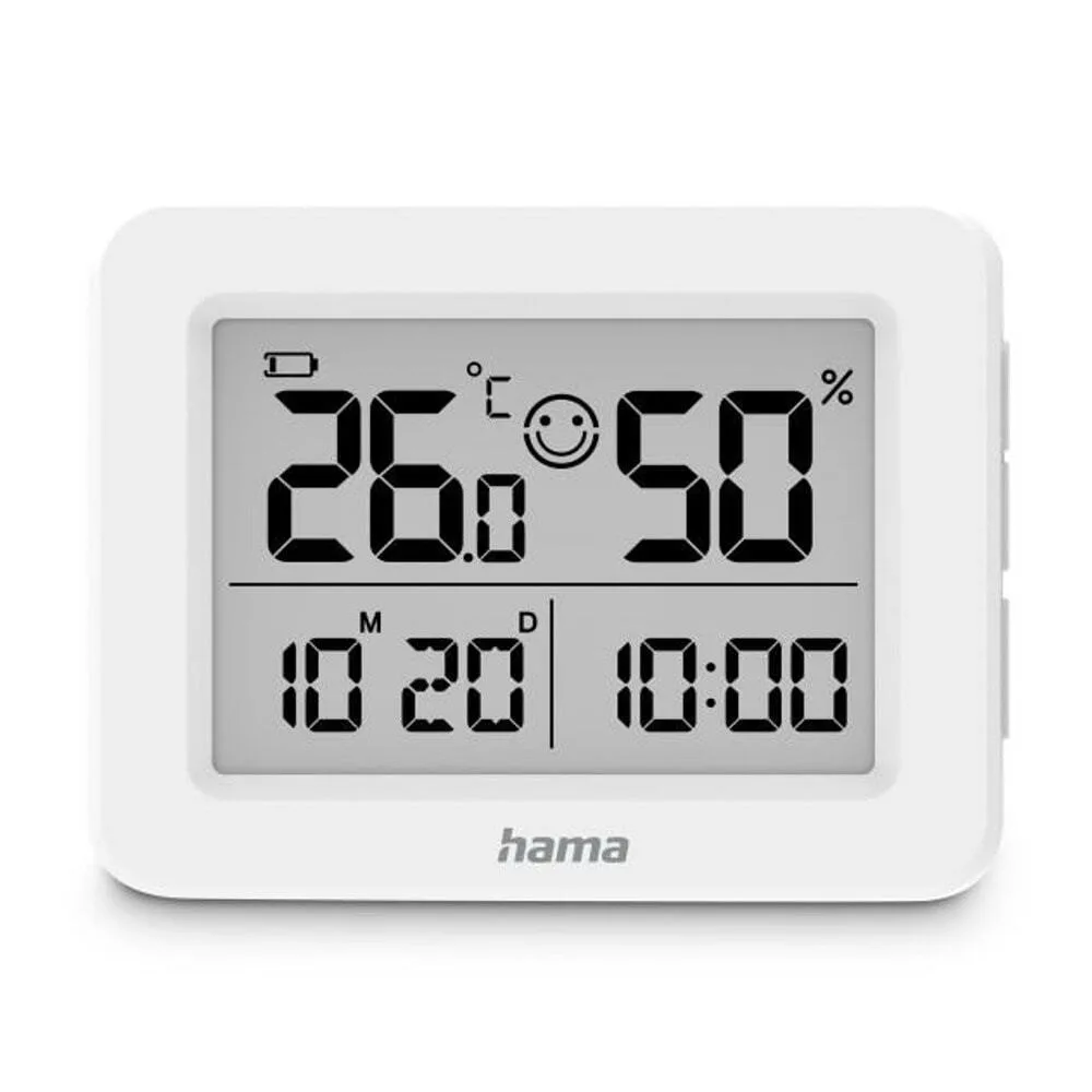 20250530160524_hama_00222231_asyrmatos_meteorologikos_stathmos_psifiakos_epitrapezios_leykos.jpeg HAMA 00222231 Ασύρματος Μετεωρολογικός Σταθμός Ψηφιακός Επιτραπέζιος Λευκός - Image 1