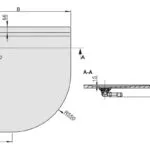 Sanplast 645-290-0430-01-000 Ημικυκλική Κεραμική Ντουζιέρα 90x90cm Λευκή