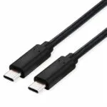 Roline Cable 11.99.9082 Usb C M To Usb C M 1m 100w Black