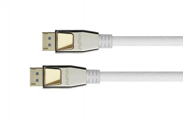 Python Cable DisplayPort male - DisplayPort male 2m Λευκό (DP20-PY020W) - Image 1