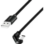 LogiLink Braided USB 2.0 Cable USB-C male - USB-A Μαύρο 2m CU0193