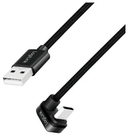 20250610174012_logilink_braided_usb_2_0_cable_usb_c_male_usb_a_usb_c_mayro_2m_cu0193.jpeg LogiLink Braided USB 2.0 Cable USB-C male - USB-A Μαύρο 2m CU0193 - Image 1