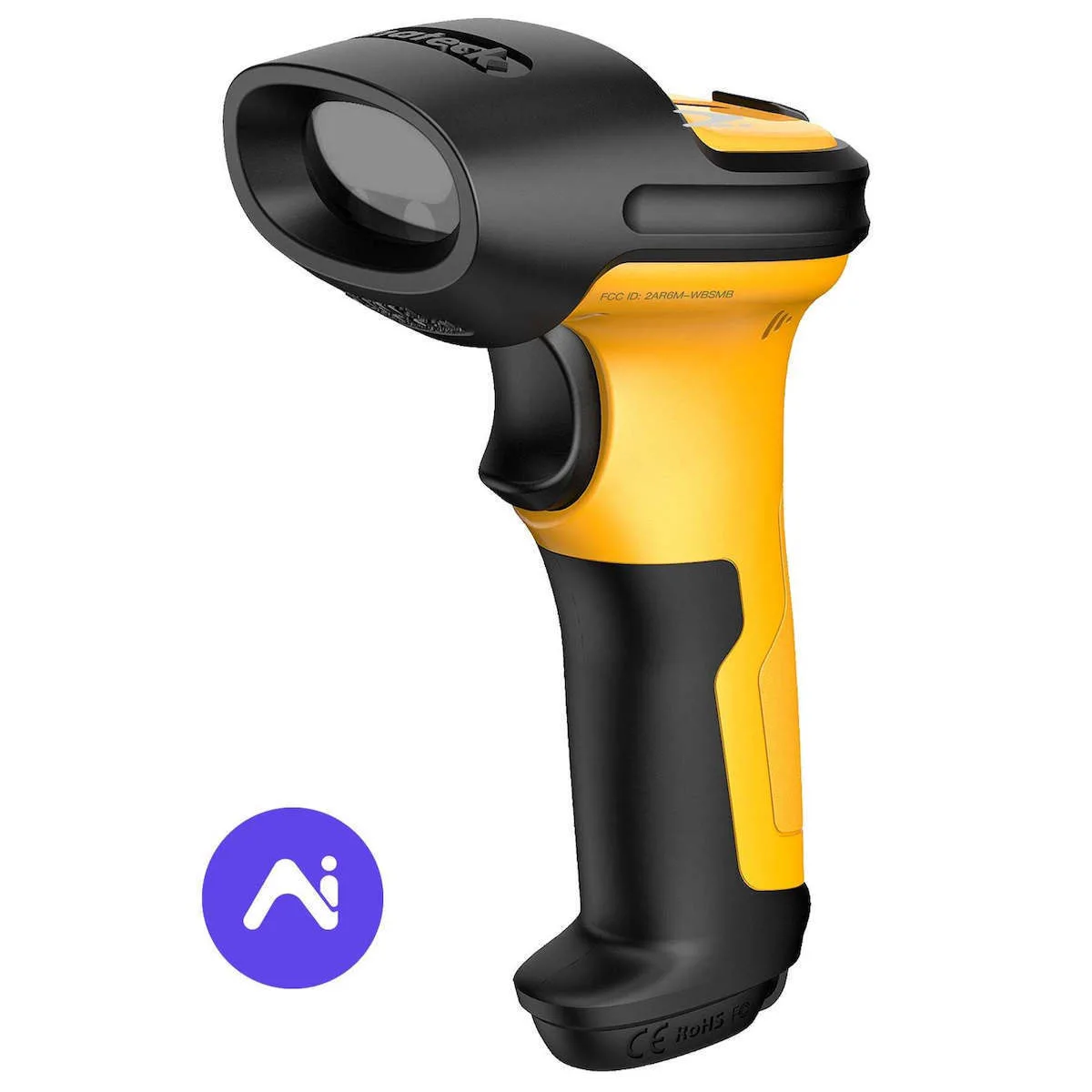 Inateck Scanner Χειρός Ασύρματο με Δυνατότητα Ανάγνωσης 2D και QR Barcodes P6-AI_YELLOW - Image 1