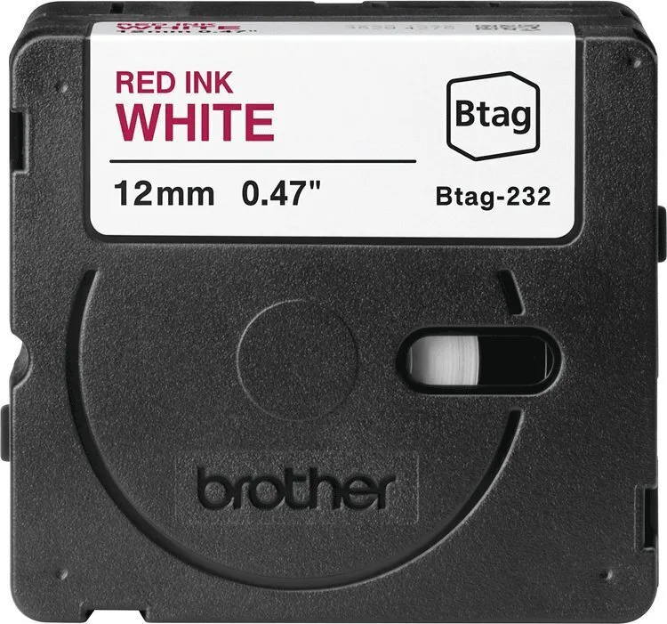 Brother Ταινία Ετικετογράφου 4m x 12mm σε Κόκκινο Χρώμα - Image 1